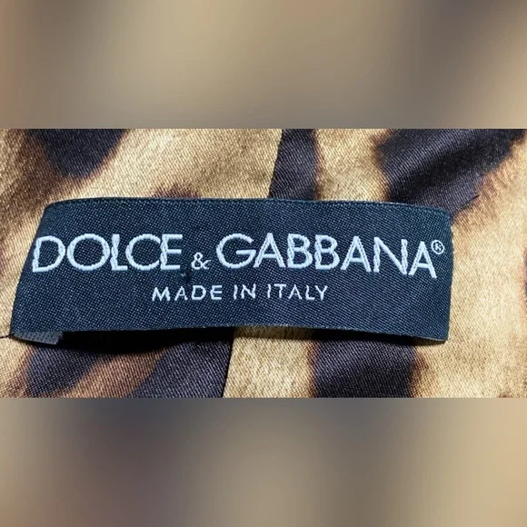 Dolce & Gabbana Women's Brown Striped Luxury
Blazer Jacket Size 46 Leopard Lined - Picture 6 of 8